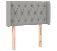 Eleganz Testiera con orecchie - Testiera in tessuto grigio chiaro 83x16x78/88 cm per letti e camera da letto, design di lusso e comfort confortevole per un sonno riposante