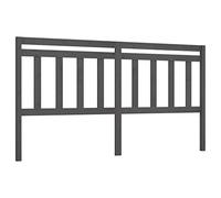 Eleganz Testiera in legno massello di pino 186 x 4 x 100 cm, grigio - Struttura letto di alta qualità per camera da letto, durevole e stabile - Look naturale per una piacevole sensazione di vita
