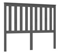 Eleganz Testiera in legno massello di pino grigio 146 x 6 x 101 cm - Moderno telaio letto testiera per camera da letto, durevole e naturale - Aumenta il comfort della casa