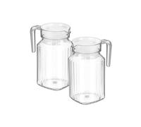 Eleganza 2 pezzi di grande capacità brocche d'acqua bollitore d'acqua domestico in plastica con coperchio brocca for bevande for succhi, latte, bevande fredde o calde per tè ghiacciato