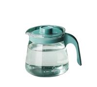 Eleganza Brocca for acqua di grande capacità, teiera in vetro trasparente resistente al calore con manico, contenitore for succhi di bevande, bollitore for acqua domestico per tè ghiacciato(Green)