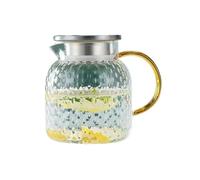 Eleganza Brocca in vetro for acqua con coperchio filtrante e beccuccio versatore Caraffa in vetro resistente al calore for bevande calde e fredde Bottiglia for tè freddo fatto in casa per tè ghiacciat