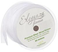 Eleganza Nastro trasparente, 70 mm x 20 m, tessuto bianco, 12 x 12 x 7 cm