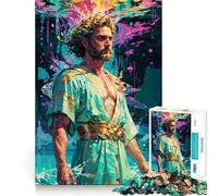 Eleganza Olimpica︰ Il Tranquillo Regno di Poseidone Puzzle per Ragazzi 1000 Pezzi Stimola la Memoria Gioco Interno Assemblaggio Immagine Regalo per le Vacanze (38x52cm)