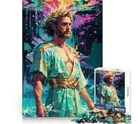 Eleganza Olimpica︰ Il Tranquillo Regno di Poseidone Puzzle per Ragazzi 1000 Pezzi Stimola la Memoria Gioco Interno Assemblaggio Immagine Regalo per le Vacanze (38x52cm)
