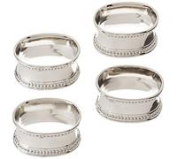 Eleganza perline portatovaglioli ovale, set di 4