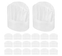 Elegaperma 20 cappelli da cucina per bambini, in tessuto non tessuto | Berretto monouso da cuoco per ragazzi e ragazze, cappello da cuoco preformato per Halloween, lezioni di cucina, feste a tema