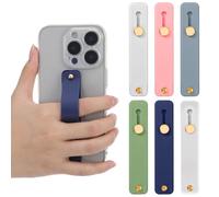 Elegaperma 6 passanti per telefono cellulare, supporto per dita, supporto per le dita, con funzione di supporto estraibile, impugnatura universale per la maggior parte dei telefoni cellulari (10 x 1,8