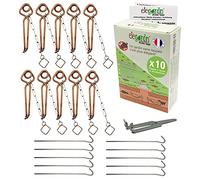 Elegardn Kit Completo 10 trappole per Talpe Topo Campagnolo arvicola Tipo Putange Rigido Alta qualità utilizzata da Professionisti Realizzato in Francia