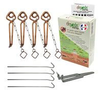 elegardn Kit completo 4 trappole per talpe topo campagnolo arvicola Tipo Putange rigido Alta qualità utilizzata da professionisti realizzato in Francia