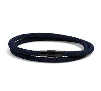 Elegatto Alchor Loop - Braccialetto da uomo in corda di nylon con chiusura in acciaio inox nero, impermeabile e resistente allo sbiadimento, bracciale da uomo, Large, Nylon, Nessuna pietra preziosa