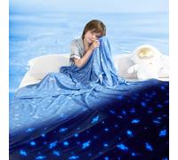 Elegear Coperta di Raffreddamento, Coperta Fosforescente, Fibra di Raffreddamento Q-Max> 0,5, Fresco Adatto Alla Pelle Adatto Per Bambini, Morbido e Traspirante, Veicoli Spaziali,150x200cm