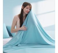 Elegear Coperta Rinfrescante, Coperta Estiva con Ioni d'argento e Fibra Fresca Giapponese Arc-Chill 3.0 Q-Max>0.5 per un Sonno Migliore, Coperta Sottile per Letto, Divano e Viaggio, 150x200 cm Blu