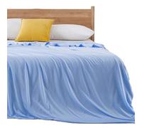 Elegear Coperta Rinfrescante in Bambù, Giapponese Arc-Chill 3.0 Q-Max>0.5 Cooling Blanket in Fibra Fresca per Letto Divano Viaggio Traspirante Leggero Doppia Faccia Coperta 150x200cm, Blu