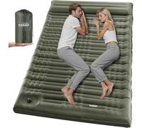Elegear Tappetino da campeggio autogonfiante, 14 cm, spesso, gonfiabile, con cuscino pompa a pedale integrata, cuscino per dormire per 2 persone