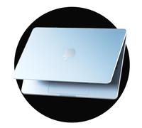 eleger Cover matte crystal compatibile con MacBook Air 15 pollici M5 M4 M3 M2 [Colore coordinato con il Mac] 2026 2025 2024 2023, Custodia rigida ultrasottile per Mac Air 15,3", celeste trasparente