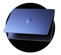 eleger Cover matte crystal compatibile con MacBook Air 15 pollici M5 M4 M3 M2 [Colore coordinato con il Mac] 2026 2025 2024 2023, Custodia rigida ultrasottile per Mac Air 15,3", mezzanotte trasparente