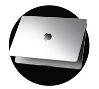 eleger Cover matte crystal compatibile con MacBook Pro 16 pollici M4 M3 M2 M1 Pro/Max [Colore abbinato al Mac] 2024 2023 2021, Custodia rigida ultra sottile per Mac Pro 16,2", argento trasparente