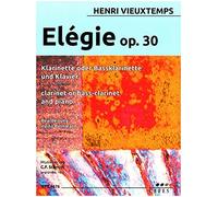 Elégie op.30 per clarinetto (clarinetto basso) e pianoforte - Compositore Henri Vieuxtemps - 9790500336761