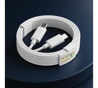 Elegon White, USB C to USB C -2Meter (60W) Fast charging cable Supports all newer versions of laptops with 60-65 Watts Compatible with our charger Fast-026 Pro