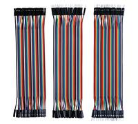 ELEGOO 120pcs Kit Cavetti Jumper Filo Dupont Multicolore Wire 24AWG Cavi 40 Maschio a Maschio, 40 Femmina a Femmina per Arduino Raspberry Pi