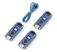ELEGOO 3 Pezzi Nano with Headers USB C Compatibile con Arduino IDE | Scheda Pre-saldata con Cavo USB