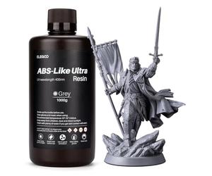ELEGOO ABS-Like Ultra Resina 1000g Grigio, Extra Resistente e Durevole, Compatibile con Stampanti 3D MSLA/DLP/LCD, Ideale per Prototipi e Applicazioni Tecniche