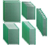 ELEGOO Basetta Millefori Scheda Prototipo 32 Pezzi, Forata Doppia Lato Faccia PCB Circuito Stampato Prototype per Saldatura DIY 5 Dimensioni-2X8 3X7 4X6 5X7 7X9CM