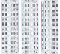 ELEGOO Breadboard da 830 punti Kit 3 pezzi di prototipi PCB senza saldature per Proto Shield, blocchi di connessione compatibili con Arduino