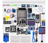 ELEGOO ESP-32 Super Starter Kit con Tutorial e Scheda di Sviluppo USB-C, Microcontrollore Dual-Core, Supporto AP/STA/AP+STA, Chip CP2102, Compatibile con Arduino IDE