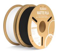 ELEGOO Filamento PLA Matte Nero & Bianco 2 kg, 1,75 mm, Opaco PLA Filamento per Stampante 3D, precisione di misurazione +/- 0,02 mm, adatto per maggior parte delle stampanti 3D FDM