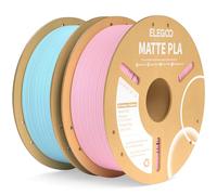 ELEGOO Filamento PLA Matte Rosa & Azzurro 2 kg, 1,75 mm, Opaco PLA Filamento per Stampante 3D, precisione di misurazione +/- 0,02 mm, adatto per maggior parte delle stampanti 3D FDM