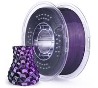 ELEGOO Filamento Seta PLA 1,75 mm Due Colori Nero Viola 1 KG, Silk PLA Filamento per Stampante 3D Precisione dimensionale +/- 0,02 mm Filamento Adatto alla maggior parte delle Stampanti 3D FDM