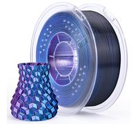 ELEGOO Filamento Seta PLA 1,75 mm Tre Colori Blu Viola Nero 1 KG, Silk PLA Filamento per Stampante 3D Precisione dimensionale +/- 0,02 mm Filamento Adatto alla maggior parte delle Stampanti 3D FDM