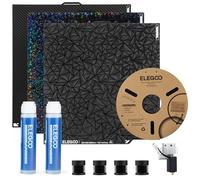ELEGOO Kit Accessori Solo per Centauri Carbon, Include: Filamento PLA x1, Piastre Doppia Faccia x3, Colla Liquida PEI x2, Ugello Acciaio Temprato 0.4mm x1, Piedini Antivibranti x4