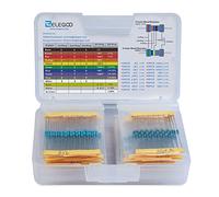ELEGOO Kit Resistenze Resistori Assortiti 17 Valori 1/4W 1% Tolleranza 525 Pezzi, Set di Resistenza a Film Metallico da 0 Ohm a 1M Ohm per Arduino e progetti fai da te