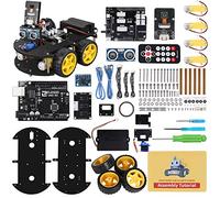 ELEGOO Kit Robotico Auto Intelligente Automatico 4.0 con UNO R3, Modulo di Tracciamento Lineare, Sensore Ad Ultrasuoni, Telecomando IR, Giocattolo Educativo per Studente Arduino