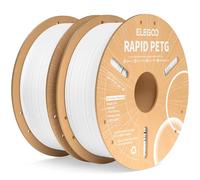 ELEGOO Rapid - Filamento in PETG, 1,75 mm, 2 kg, alta velocità, 30-600 mm/s, precisione dimensionale +/- 0,02 mm, bobina di cartone da 1 kg, adatto per la maggior parte delle stampanti 3D FDM