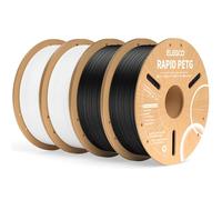 ELEGOO Rapido Filamento PETG, 1,75 mm, 30-600 mm/s, Filamento per Stampante 3D PETG, precisione dimensionale +/- 0,02 mm, adatto per la maggior parte delle stampanti 3D FDM, Nero & Bianco, 4 kg