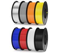 ELEGOO Rapido Filamento PETG, 1,75 mm, Multicolore Set da 8 bobine da 250 g, 30-600 mm/s, Filamento per Stampante 3D PETG, precisione dimensionale +/- 0,02 mm adatto per stampanti 3D FDM