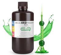 ELEGOO Resina ABS-Like 3.0+ 1 kg Verde Trasparente, UV Rapida per LCD, Alta Precisione, Non Fragile, Maggiore Forza e Durezza, Compatibile con Stampanti 3D LCD/DLP