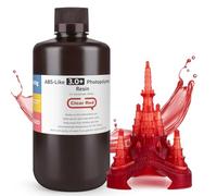 ELEGOO Resina ABS-Like 3.0+ 1kg Rosso Trasparente, per Stampanti LCD/DLP | Alta precisione, non fragile, maggiore forza e durezza, indurimento UV rapido, per LCD/DLP.