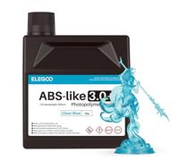 ELEGOO Resina ABS-Like 3.0+ 2 kg Blu Trasparente, UV Rapida per LCD, Alta Precisione, Non Fragile, Maggiore Forza e Durezza, Compatibile con Stampanti 3D LCD/DLP