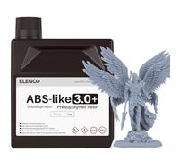 ELEGOO Resina ABS-Like 3.0+ 2 kg Grigio, UV Rapida per LCD, Alta Precisione, Non Fragile, Maggiore Forza e Durezza, Compatibile con Stampanti 3D LCD/DLP