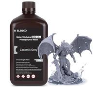ELEGOO Resina ABS-Like Lavabile in Acqua, Resina 3D Polimerizzata UV a 405 nm, Elevata Resistenza e Durata, Bassa Viscosità, Alta Precisione, per Stampante LCD/DLP/SLA/3D Grigio Ceramico 2000G