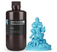 ELEGOO Resina Lavabile ad Acqua 2.0 Aggiornata, Minore Restringimento e Maggiore Precisione, 1 kg Blu, UV 405nm per Stampanti 3D LCD