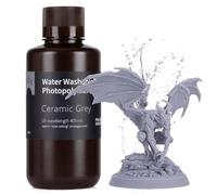 ELEGOO Resina Lavabile in acqua Potenziata 2.0, Resina 3D a 405 nm a Polimerizzazione UV con Basso Restringimento e Maggiore Precisione per Stampante LCD 3D, Grigio Argilla 500G
