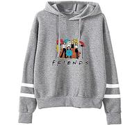 Elehui Fashion Friend Felpa con cappuccio Amico TV Show Merchandise Donna Felpe con cappuccio Grafica Pullover Divertente Maglione con Cappuccio Top Vestiti, Grigio, L
