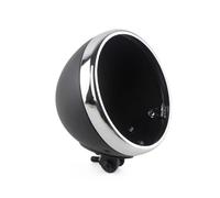 ELEKNZBZTG Griglia per faro moto Per Faro Da 7 Pollici Personalizzato Con Montaggio Inferiore Per Moto Faro Da 7 Pollici Lampadina Alloggiamento A Secchio Guscio Del Faro(Matte Black)