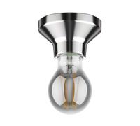 Elektra plafoniera in porcellana argento + lampada LED 370lm bianco extra-caldo